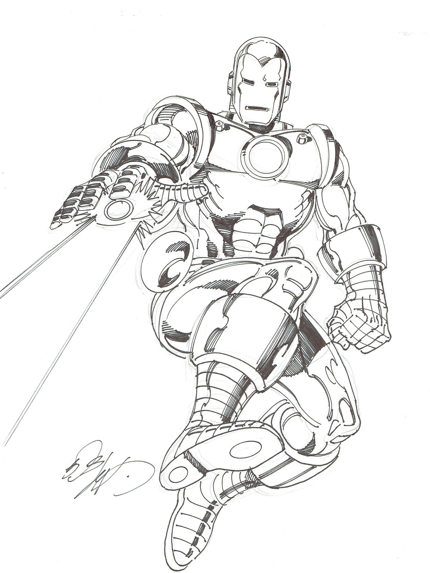 Bob Layton Iron Man Commission Page Comic Art Factory