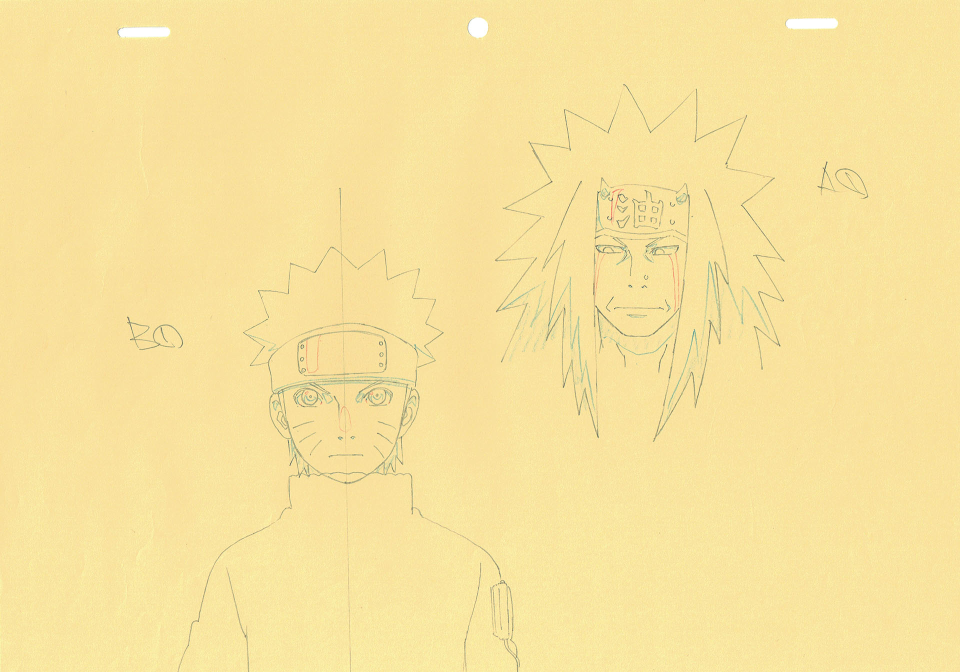  KISHIMOTO Masashi - NARUTO | 1424 – Naruto Shippuden – Naruto Uzumaki et Jiraya – Correction genga — Page 